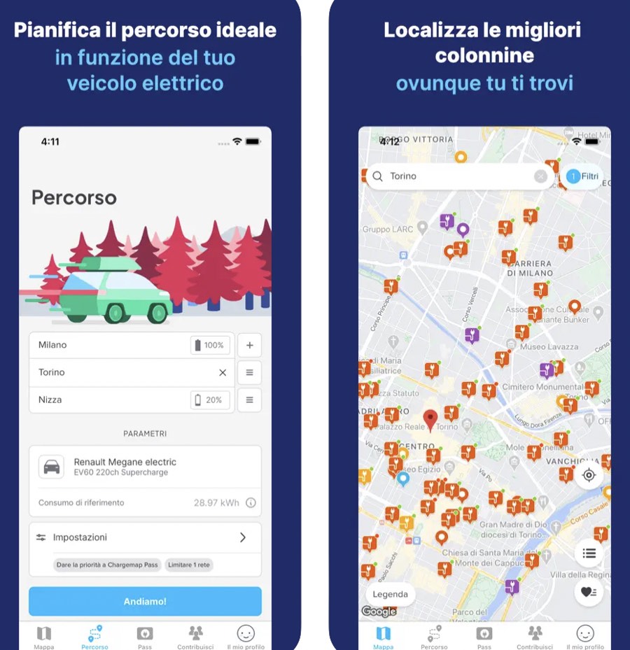 Chargemap, app per veicoli elettrici