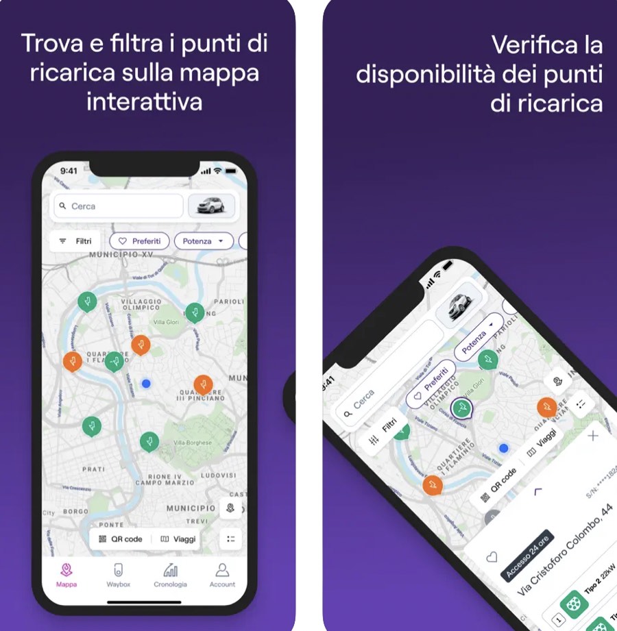 Enel X Way, app per veicoli elettrici