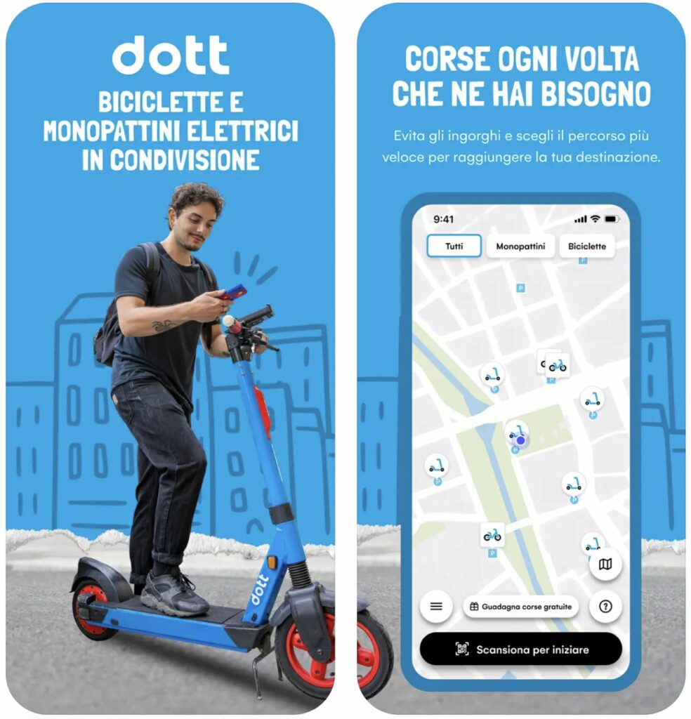 Dott, app per monopattini elettrici in sharing