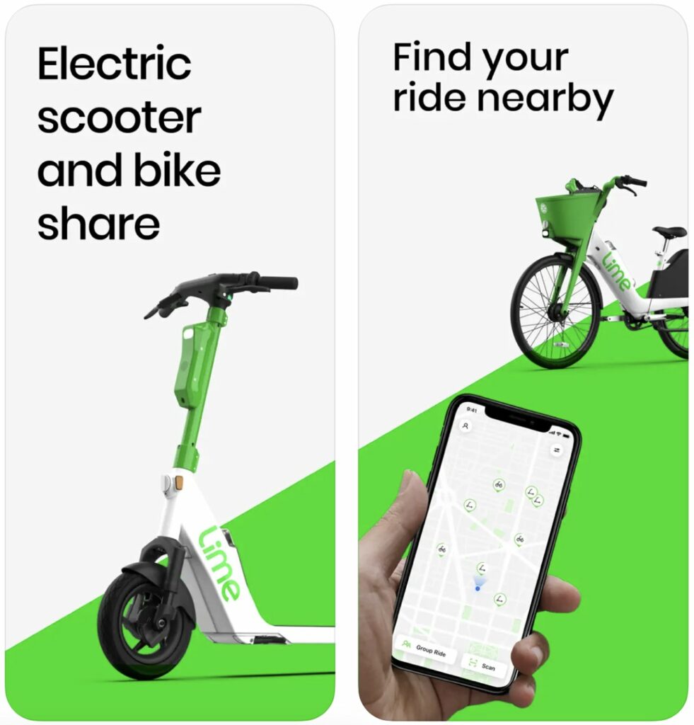 Lime, app per monopattini elettrici in sharing